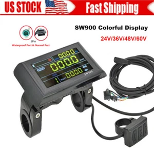 24V/36V/48V/60V E-Bike Scooter SW900 Colorful LCD Display Meter Panel Screen US - Picture 1 of 16