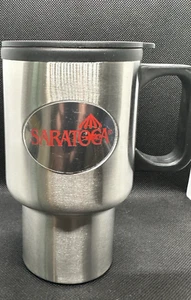 Vintage Souvenir Saratoga Race Course Stainless Steel Travel/Coffee Mug NIB - Picture 1 of 5