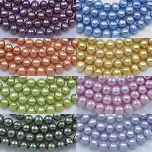 7-8mm Near Round Freshwater Pearls Loose Beads for Jewellery Making