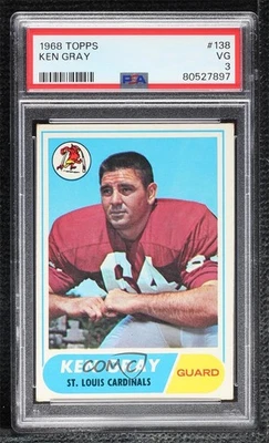 1968 Topps Ken Gray #138 PSA 3 - Image 1 of 2