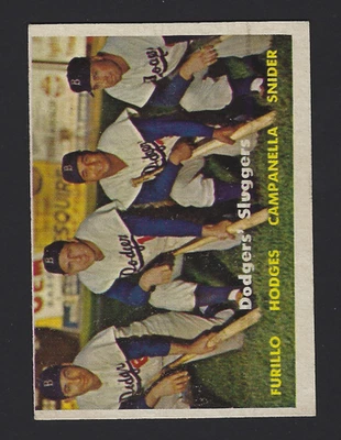 1957 Topps Dodgers Sluggers #400 EX-MT (escritura en la parte posterior) Foto 1 de 2
