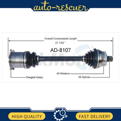 Conjunto de eje CV delantero izquierdo SurTrack para Audi Allroad Quattro 2.7 01-05 Foto 1 de 2