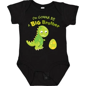 Inktastic I'm Gonna Be A Big Brother-dino Baby Bodysuit Siblings Dinosaur Green - Picture 1 of 11