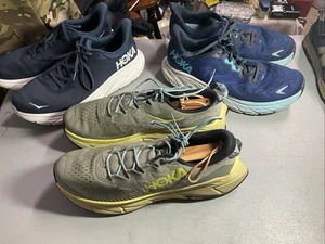 Lot Of 3 Hoka Trail/Running Mens Sz 12-Vibram Sole Skyline Float X, Arahi 6 & 7 - Picture 1 of 14