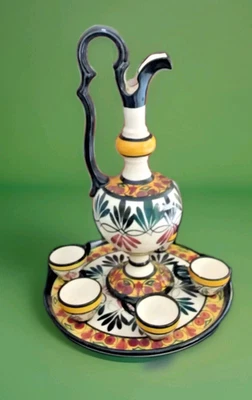 ensemble aperitif en faïence bretonne Quimper st jean de Bretagne - Photo 1/4