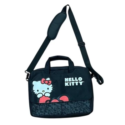 Hello Kitty Black  Laptop Case Messenger Bag Shoulder Strap 2011 - Image 1 of 4
