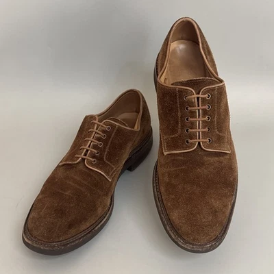 Zapatos Oxford Crockett & Jones Talla 9 E/10 EE US Latimer Marrón Tabaco Gamuza Derby Foto 1 de 4