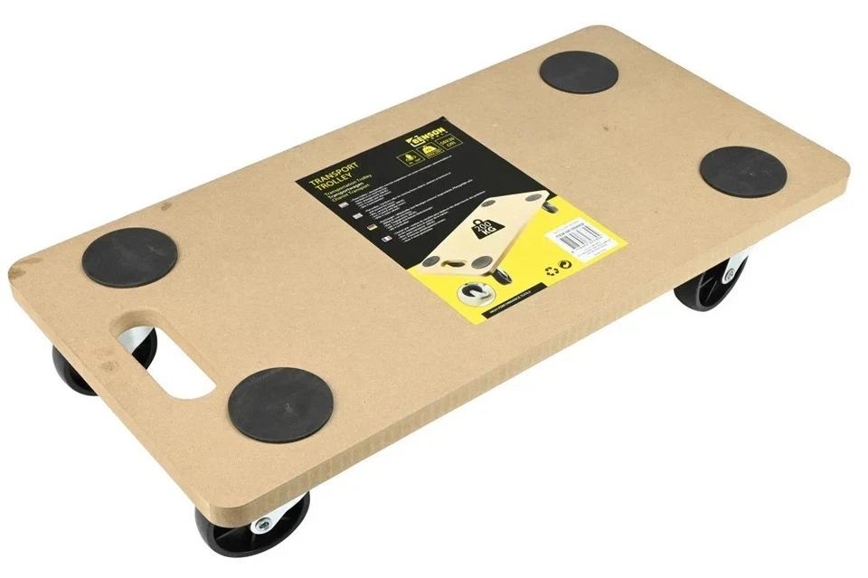 Transportwagen 58x30 cm bis 200 kg MDF Rollbrett mit Griff & Lenkrollen - Bild 1 von 1