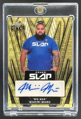 Big Mak Makini Manu 2025 Leaf Power Slap #BA-MM1 Super Prismatic Gold Auto 1/1 - Изображение 1 из 3