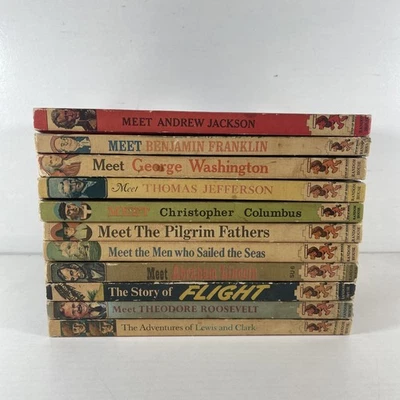 Lot of 11 Step-Up Random House Books History Presidents Animal Explorers Vintage Foto 1 de 2