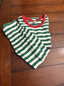 Hanna Andersson 10 Pajama Set Red Green Christmas Stripe - Picture 1 of 3
