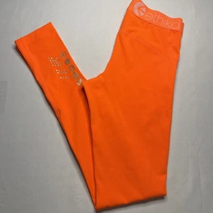 Ethika Leggings Women's Size S Pants Crop Sub Zero Performance Neon Orange - Picture 1 of 4