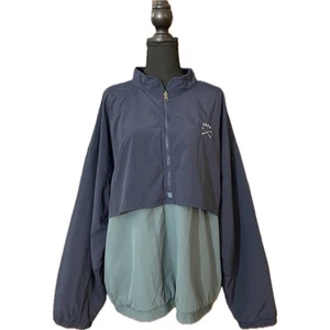 Chaqueta cortavientos pulóver Gear For Sports XXL azul y verde forrada de lana - Imagen 1 de 6