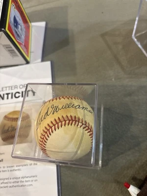 TED WILLIAMS Autographed Beckett Authenticated Selling My Collection ￼ look More - Image 1 of 2
