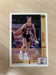 1991-92 NBA Upper Deck- Jon Sundvold #291- Miami Heat - Picture 1 of 2