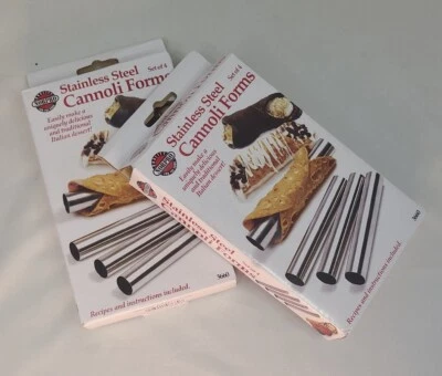 Lote de 2 cuatro paquetes Norpro 5,75" forma de cannoli de acero inoxidable - 8 en total nuevo en caja Foto 1 de 2