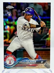 WILLIE CALHOUN RC 2018 Topps Chrome Baseball #113 REFRACTOR Rookie - Imagen 1 de 2
