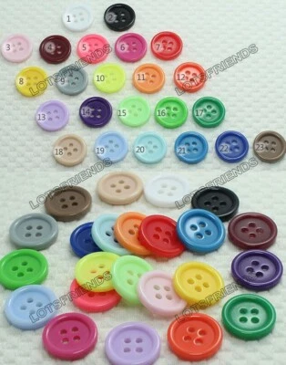 20mm 20pcs/lots 4-Holes Resin Sewing Buttons Shirt Diy Coat Garment Accessories  - Image 1 of 4
