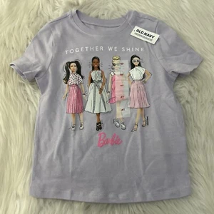Old Navy girls Barbie short sleeve Tee NWT 4T Together We Shine - Picture 1 of 8