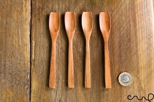 4 cucharaditas de madera de madera de rosa hechas a mano mango de borde especias de azúcar regalo C2019 - Imagen 1 de 6