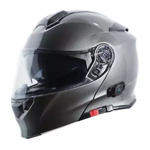 Torc T28B Full Face Modular Bluetooth Helmet - Silver Metallic - Small - Picture 1 of 3