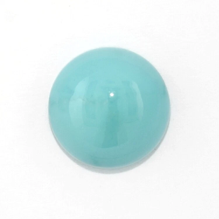 SLEEPING BEAUTY TURQUOISE 14 MM ROUND CABOCHON ALL NATURAL F-5256 - Image 1 of 1