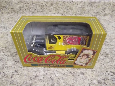 Coca Cola Delivery Metal Yellow Truck Bank 1/25 Ertl NIB in Box - Image 1 of 4