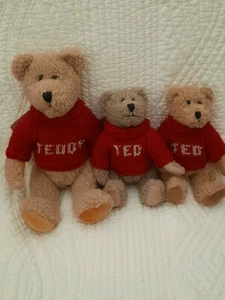 Boyds Bears (3) with Teddy Sweaters - Federico, Bruce & Theodore - Picture 1 of 4