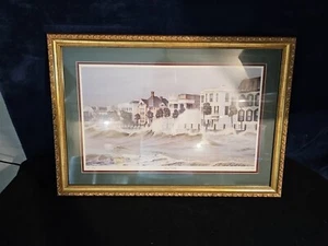 STORM WARNINGS Jim Booth 1988 Classic Edition Framed Print Charleston SC 26x18 - Picture 1 of 10