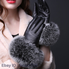 New Leather Glove Real Sheepskin Fur Gloves Women's Fashion Style High Quality