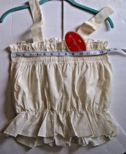 Vintage Lind-Clare, Inc weißes Baumwoll Camisole Bralette Größe 42 New Old Stock mit Etikett - Bild 1 von 5