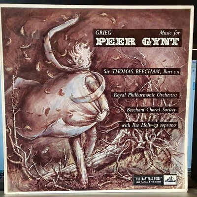 Thomas Beecham, Ilse Hollweg - Grieg Music For Peer Gynt - HMV stereophonic LP - Image 1 of 3