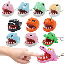 Cute Cartoon Keychain Pumpkin Shark Dinosaur Finger Biting Toy for Kids Teenager