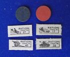 OPA Blue & Red Point Token & Ration Stamps World War Two WWII vintage coin