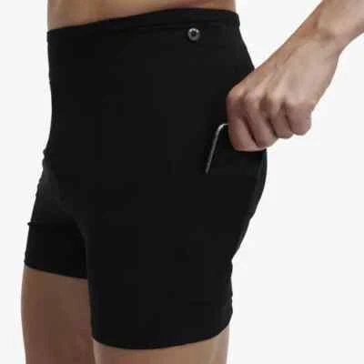 On Cloud Men's Black Rock Hybrid 6'' Inseam Inner Tight Running Shorts: 2XL - Image 1 of 4