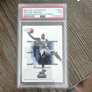 MICHAEL JORDAN 2001 UPPER DECK ALL STAR FANFEST #/2002 PSA 7 #AS3! - Picture 1 of 2