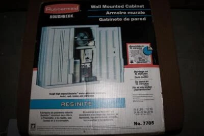 VINTAGE 90s RUBBERMAID ROUGHNECK WALL MOUNTED CABINET RESINITE 1993 USA RARE NIB - Image 1 of 4