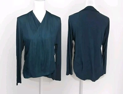 Top mediano Dolan Left Coast Anthropologie Surplice cuello en V envolvente sintético mangas largas Foto 1 de 4