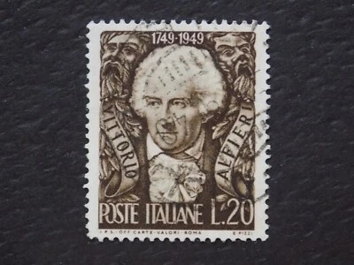 (1) USED ITALIAN COMM. stamp-SCOTT# 520-ALFIERI - Image 1 of 2