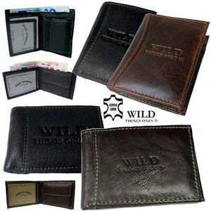 Portemonnaie Herren Leder Geldbörse RFID Rindleder Mini Geldbeutel Unisex PV22 - Bild 1 von 25