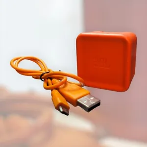 JBL Orange Charging Block with Micro USB Cable Flips - Picture 1 of 6