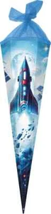 Goldbuch Schultüte 85x19 cm 6-eckig Weltraum Rakete Blau - Bild 1 von 1