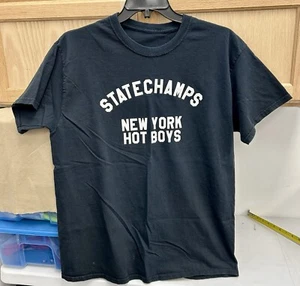 State Champs Band “New York Hot Boys” Black T Shirt Cut Tag M/L See Measurements - Picture 1 of 7
