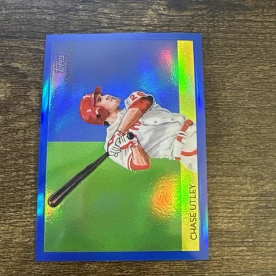 2010 Topps Chrome National Chicle Blue Refractor 44 Chase Utley (#/199)  Phillie - Image 1 of 4