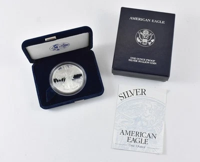 American Silver Eagle 1998-P prueba 1 OZ plata - moneda y caja y certificado de autenticidad *1477 Foto 1 de 4