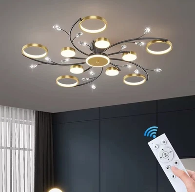 LAMPADARIO PLAFONIERA LED A SOFFITTO DIMMERABILE TELECOMANDO 90W MODERNO DESIGN  - Immagine 1 di 4