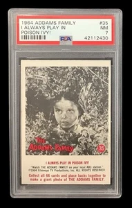 1964 donruss addams family #35 wednesday rc; poison ivy rookie PSA 7 (iAPPEAL) - Picture 1 of 2