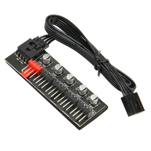 PWM Fan Hub 1 To 5 Way Flexibility PC CPU Fan Splitter Fan Power Cable Hub Fo FY - Afbeelding 1 van 22