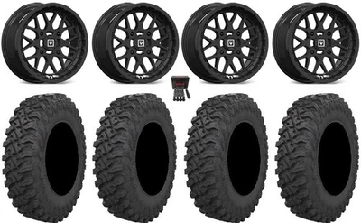 Valor V03 15" Wheels Black 33" Pro Runner Tires Kawasaki Mule Pro FXT KRX / Foto 1 de 4