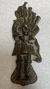 Battiporta vintage in ottone massiccio cornamusa firmato Inghilterra - Foto 1 di 5